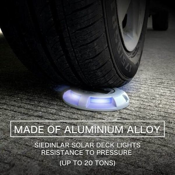 Aurinkosiltavalot Ajoradan aurinkovalot Ulkona LED Vedenpitävät valot Puutarhaan Laituri Ajoradalle Terassille 2-pakkaus (Sininen)