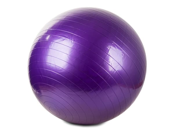 Træningsbold / Pilatesbold med pumpe - 65 cm purple