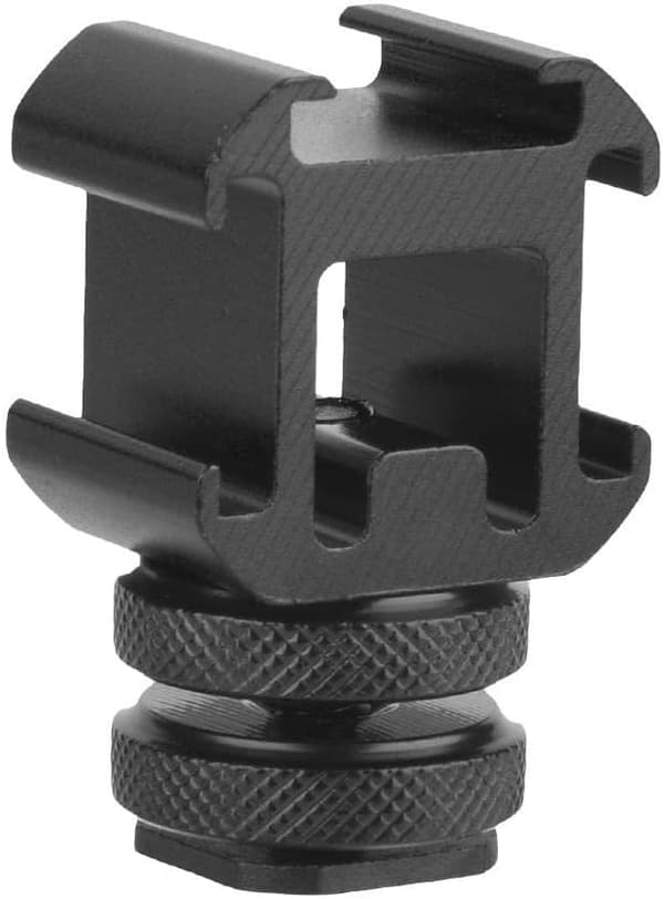 Aluminium kamerasokkeladapter, videoutstyr Triple Cold Shoe for Bracket Lights, opptakere og studioblitz
