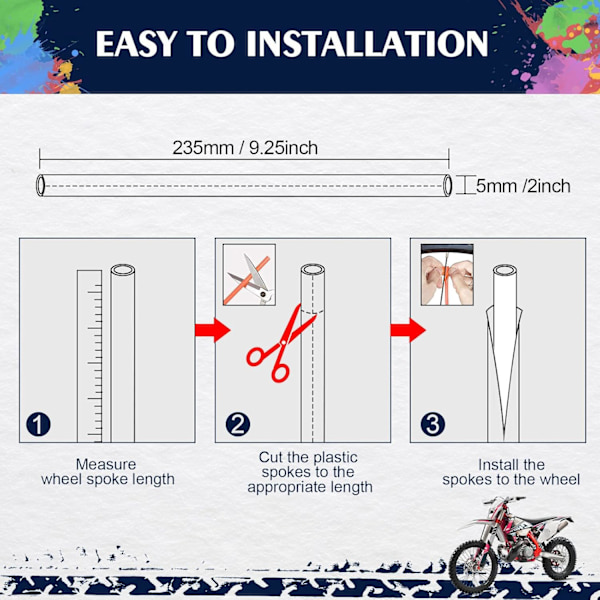 72 stk egerbeskyttere egerbeskyttere egerbeskyttere fælgbeskyttere til universal motorcykel motocross dirtbikes cykel Pink