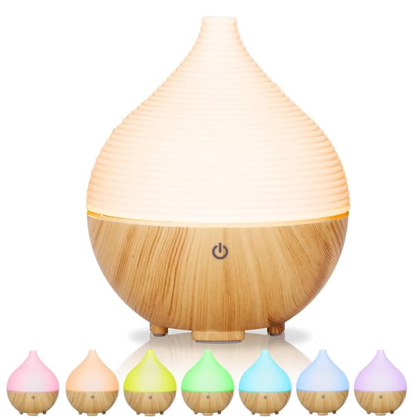 Æterisk oliediffuser, 160 ml aromadiffuser, diffuser med automatisk slukning til stue, soveværelse, yoga, massage