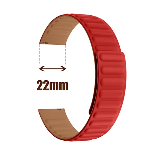 Rem för Honor Magic Watch / Watch GS3 Flexibel Magnetisk Fäste Röd