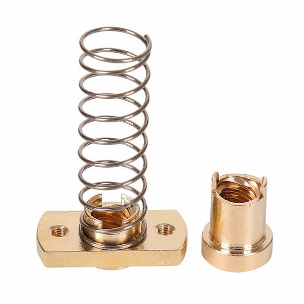 2 stk. CR10 Z-akse T8 Anti-tilbageslag Messing Fjedernødder til Eliminering af Tilbageslag til Ender 3 Ender 3s Ender Printer Opgradering, 8mm