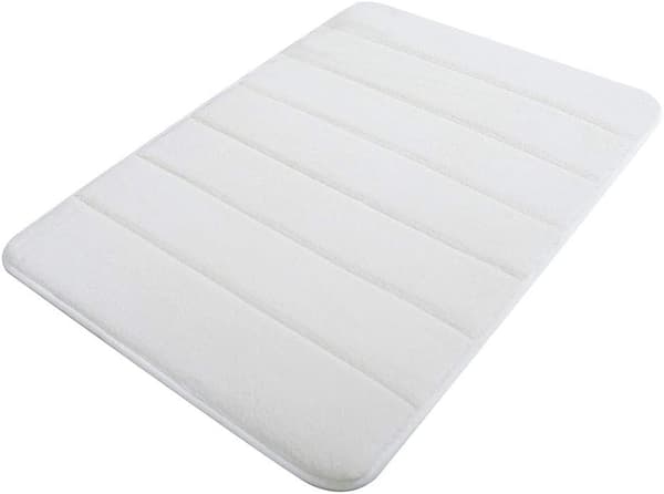 Badmatte Memory Foam Badmatte, Sklisikker Absorberende Supermyk Mikrofiber Badmatte Sett