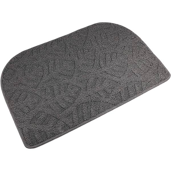 Dörrmatta för inomhusbruk, 30\"x18\", tvättbar i maskin, absorberande halvcirkelformad entrématta Dark Grey