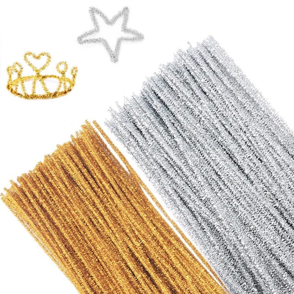 200 kpl Piipunpuhdistajaa, Chenille-lankaa 6mm x 30cm, Piipunpuhdistajalankaa käsitöihin DIY-projekteihin Chenille-lankaa