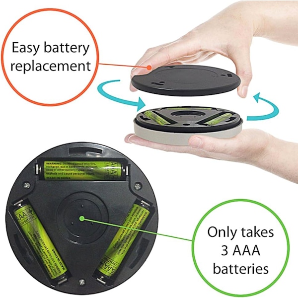 Innendørs bevegelsessensor nattlys, LED bevegelsessensor batteridrevet lampe for trapper, LED-belysning automatisk PÅ / AV 3M lim White light 3pc
