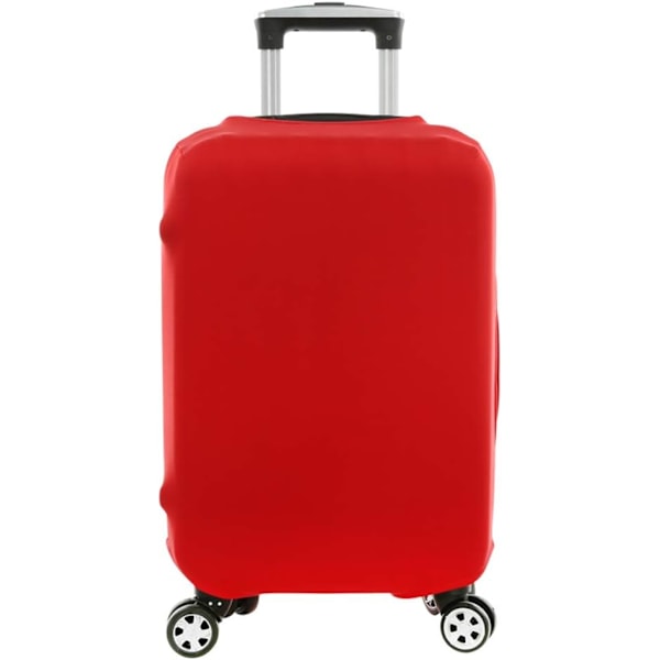 Tjock Anti-damm Resväska Skyddande Överdrag Elastisk Solid Färg Resväska Överdrag Red L