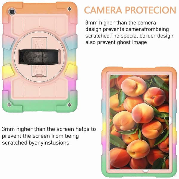 Robust deksel med stativ og skulderstropp for Samsung Galaxy Tab A9+ (TPU+PC)