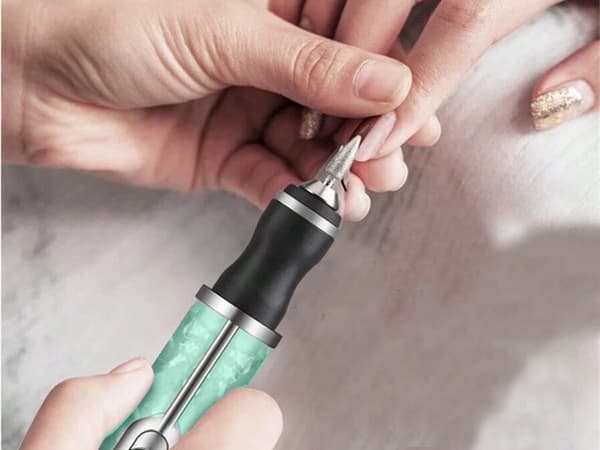 Nagelfräs manikyr pedikyr skärsats usb uppladdningsbart batteri green