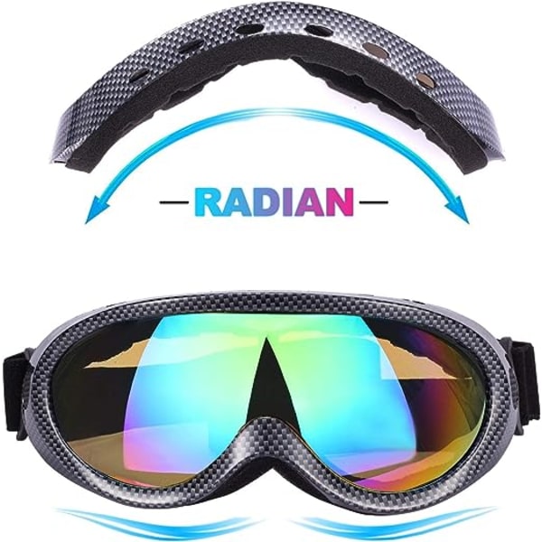 Skidglasögon, 2-pack, snowboardglasögon för män och kvinnor med UV 400 skydd