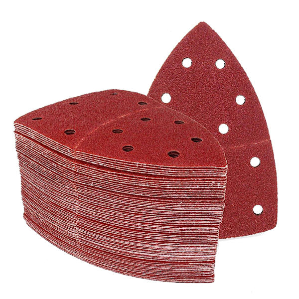Sanding Triangler │ 25 stk. │ 11 huller │ 105 x 152 mm │ 180 grit │ til flere slibemaskiner │ Sandpapir │ Sandpapir