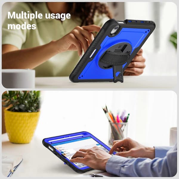 Fodral med Ställ för iPad mini (2024)/(2021) PC TPE Tablet Skydd med Handrem