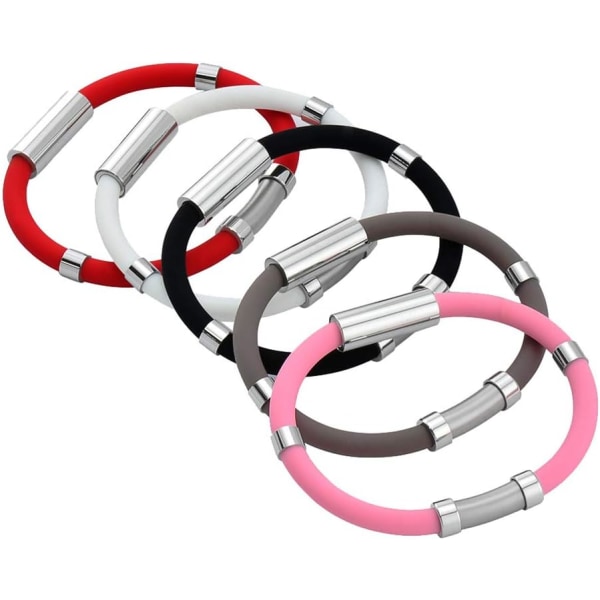 Antistatisk armbånd, kropsanion silikonearmbånd eliminerer kropsstatisk håndledsremme til kvinder mænd, 18 cm