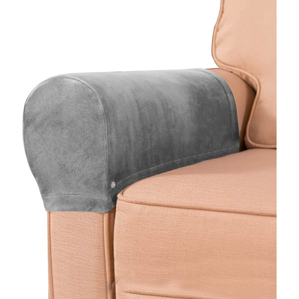 2-pack mjuk sammetssoffa armstödsskydd elastiskt soffarmstödsskydd avtagbart soffarmstödsskydd