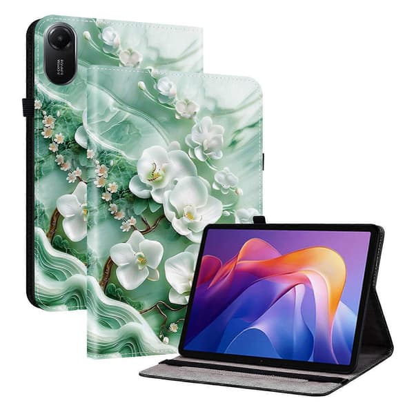 Läderfodral för Xiaomi Redmi Pad 2 Mönstertryckt Ställ Tablet Skydd med Kortfack
