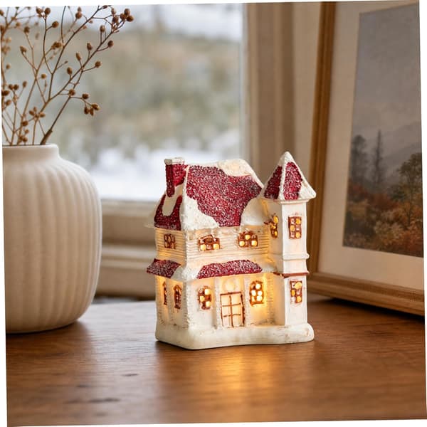 Julehuse, Nordisk Oplyst Juleby Scene Vinduespynt, B B