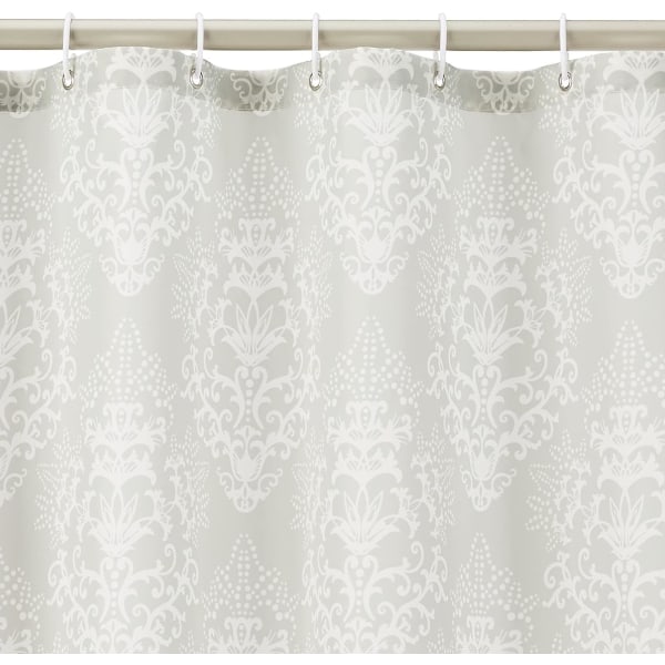 Dusjforheng i stoff - 72 x 72 tommer, for baderom 72''x72'' Light Gray Medallion