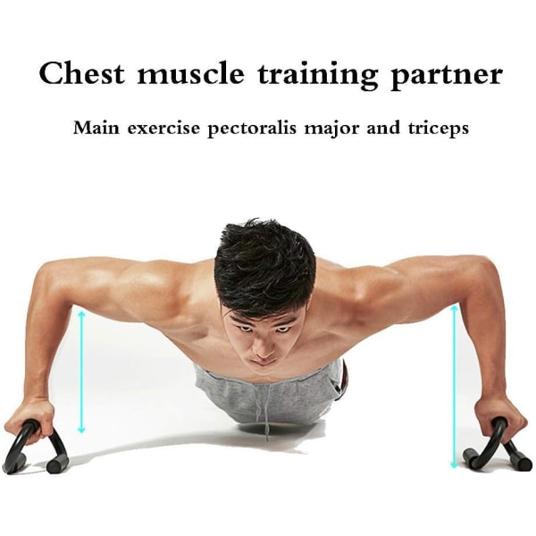 Push Up Bar med skumgreb Fitness PushUp Stand Bar S-formet håndtag Push Sit Up's Bars Chest Press Up