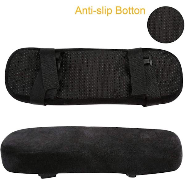 Armlænspude, Stolearmspuder Betræk Puder Ergonomisk Memory Skum Anti-Slip Albuestøttepude