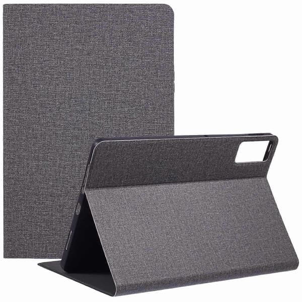 X-LEVEL Etui til Xiaomi Redmi Pad SE, stoftekstur læder tabletcover - Grå