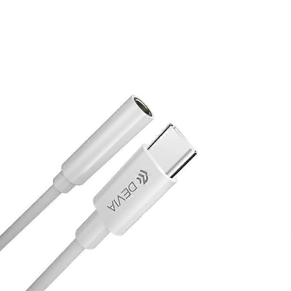 DEVIA Type-C Han til 3,5 mm AUX Hun Hovedtelefon Jack Adapter Kabel Konverter