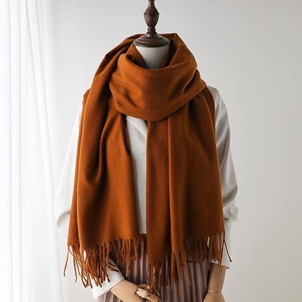 Cashmere-følelse tørklæder til kvinder Lange frynsetørklæder Dametørklæder