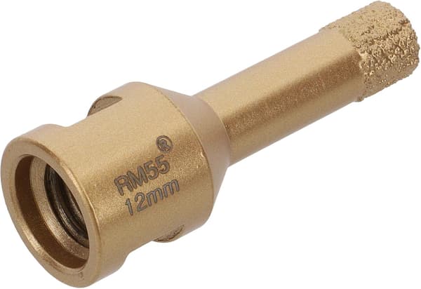 Professionel flisebor 12 mm x M14 diamantbor til vinkelsliber til tørboring