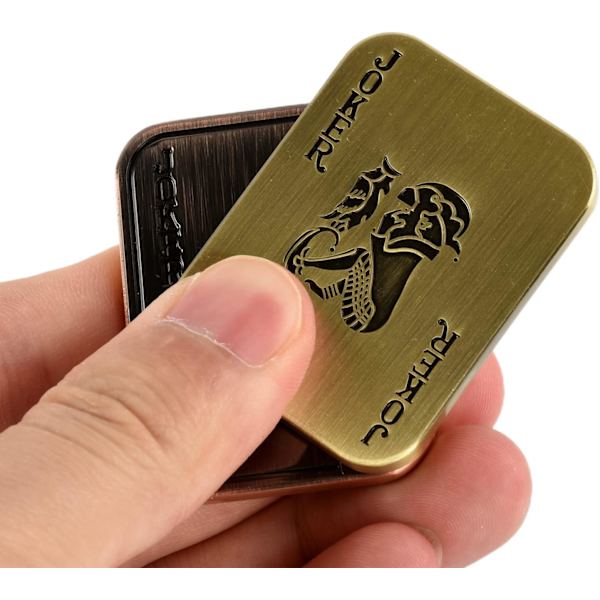 EDC Metal Fidget Slider Leksaker - Stressavlastning EDC Fidget Slider Casual Metal Vuxnas Hand Leksaker Kontor Skrivbord Leksaker Gåvor Stress Leksaker (Poker-Joker)