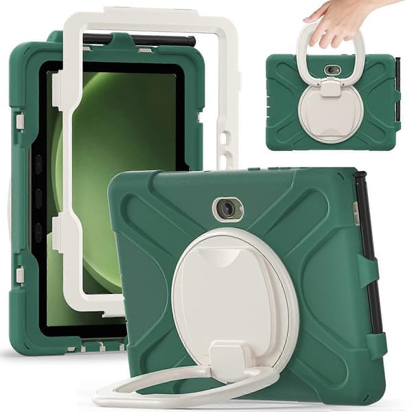 For Samsung Galaxy Tab Active5 Pro Deksel TPU+PC+Silikon Nettbrettdeksel Svingbart Støttehåndtak