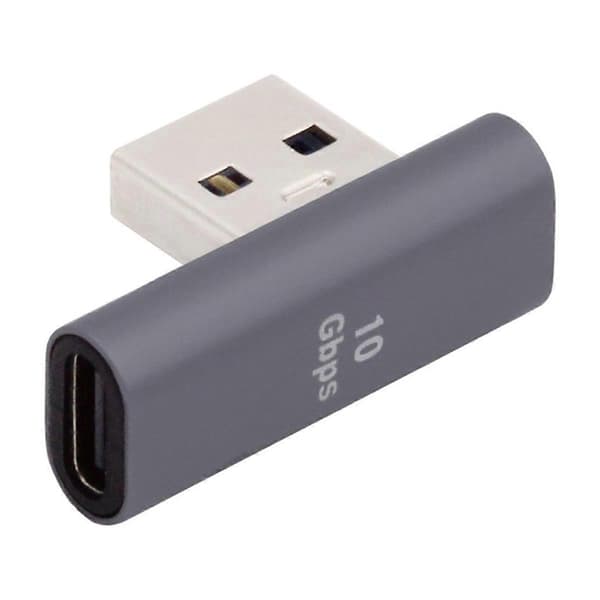 UC-067-LP Type-C Hunn 90 Grader Venstrevinklet til USB 3.0 Type-A Hann Dataadapter for Laptop