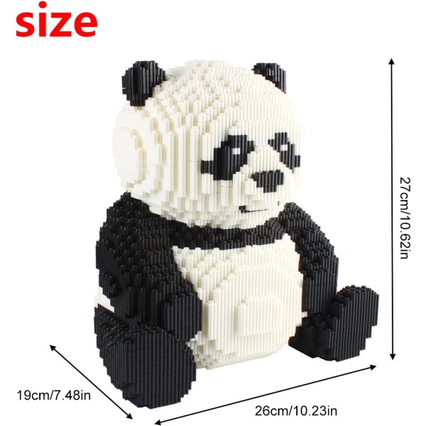 Mikrorakennuspalikat Mini Lemmikkien rakennuslelu palikat lapsille Panda model 2843