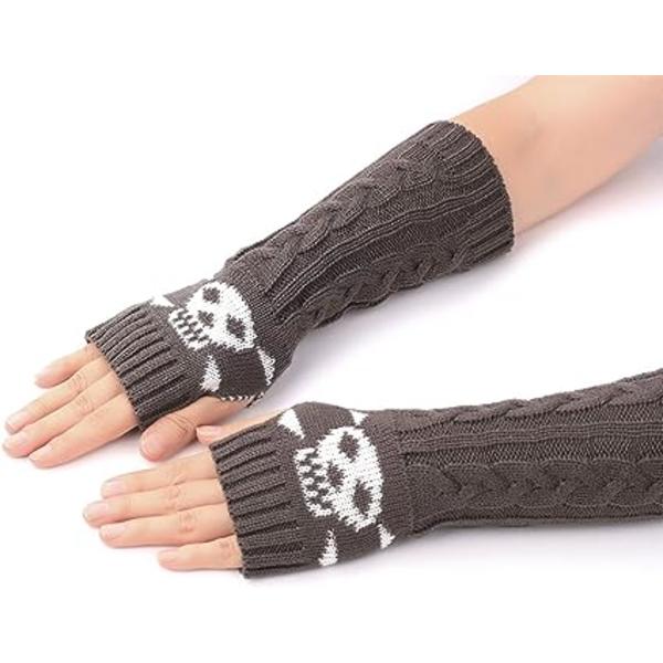 Sormikkaat Punk Skull Kädenlämmitin Cosplay Kirjoittamiseen Ajoon