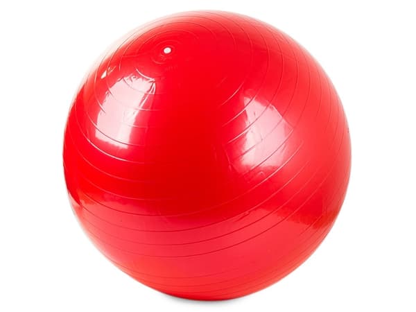 Træningsbold / Pilatesbold med pumpe - 65 cm red