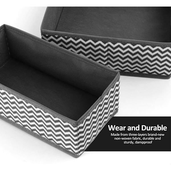 10 st Non-Woven Textil Öppna Förvaringslådor, Tyglåda, Fällbar Förvaringskub Kista för BH:ar, Sockor, Underkläder (10 st)
