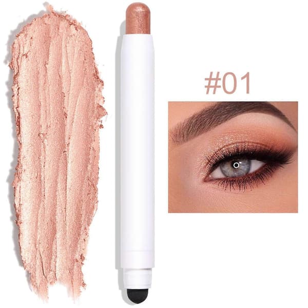 12-färgs Ögonskuggstift Kladdfri Nude Makeup Bas Ögonskugga
