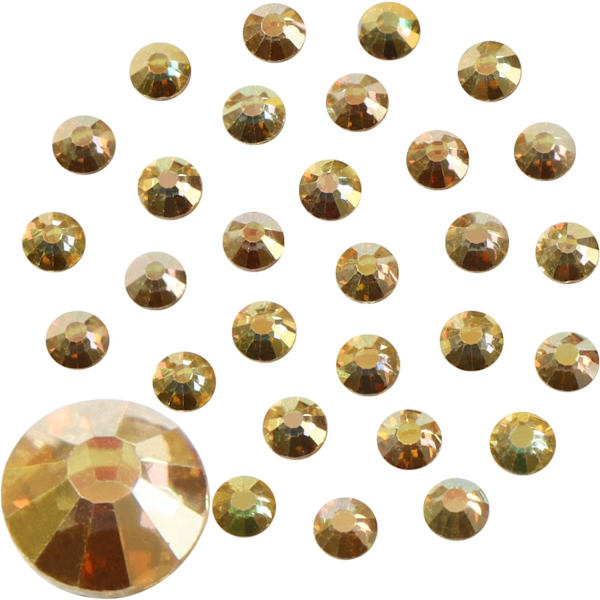 1440 stk. limfiks krystal flade rhinestones glassten til neglekunst, kunsthåndværk dekorationer tøj sko Metallic Sunshine 1440pcs