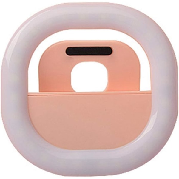 LED Selfie Ring Light Lighting Ring Blinkar (Färg: Rosa)