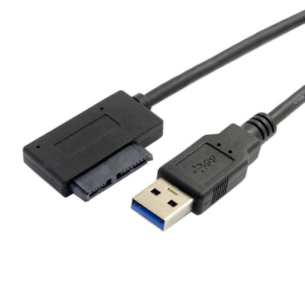 USB 3.0 till 7+6 13-pin Slimline Sata Adapterkabel för Bärbar Dator CD DVD ROM Optisk Enhet