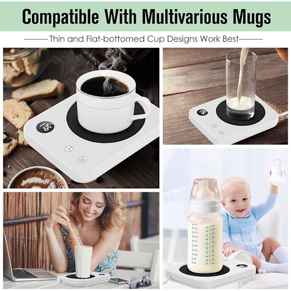 Värmare för kaffemugg, smart värmare för kaffemugg, värmare för kaffemugg med automatisk avstängning, (kopp ingår ej)