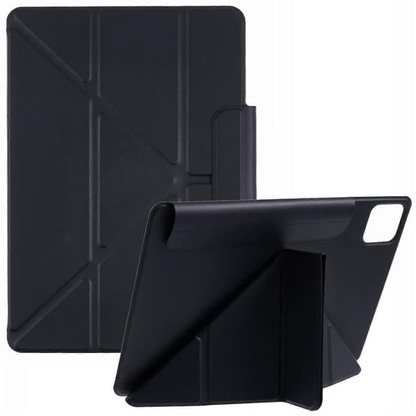Til Xiaomi Pad 7 Pro/Pad 7 Case PC+PU Læder Origami Stand Magnetisk Tablet Cover - Sort