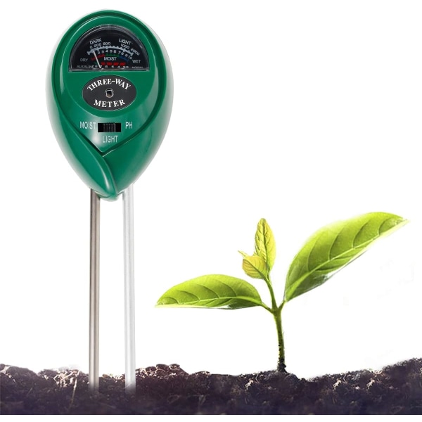 Soil Tester 3 in 1 Soil Testing Kit, Plant Soil Tester Kit med Soil Moisture Light och pH-testare