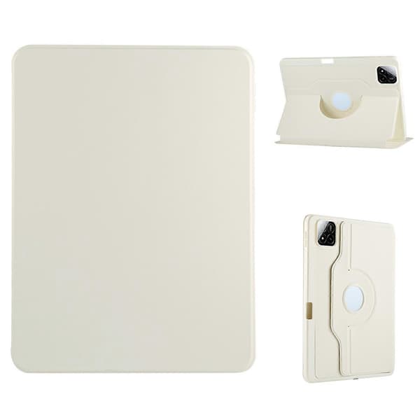 For Xiaomi Pad 7 Pro/Pad 7 Deksel Stativ Lær Tablet Cover - Hvit
