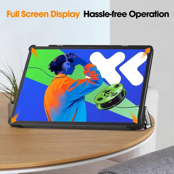 Etui til Lenovo Xiaoxin Pad Pro 12,7 tommer, mønstret læder stander tablet cover