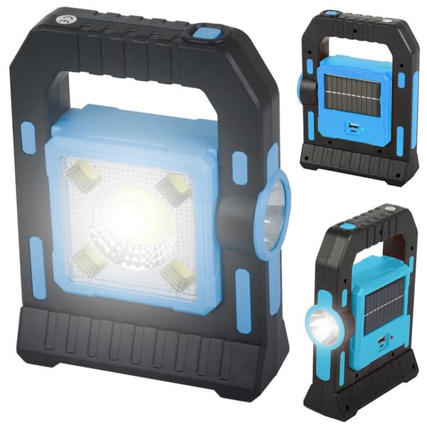 Turist LED lanterne solcellelampe camping genopladeligt batteri campinglampe blue
