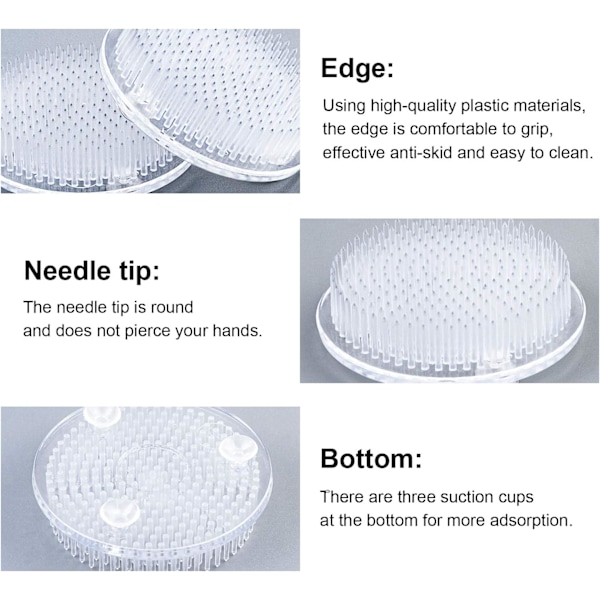 Blomstergroda, 2 stycken Runda Transparenta Plastblomstergrodor med 3 Sugkoppar för Blomsterhantverk