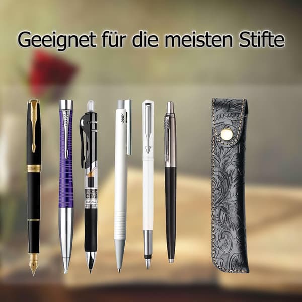 Etui til fyldepen/kuglepen/stylus Black carving