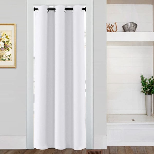 Mørklægningsdørgardiner, øjeblikkelige gardiner med termisk isolering, privatlivsgardiner til badeværelse og døre, 1 panel negro 34*79inch