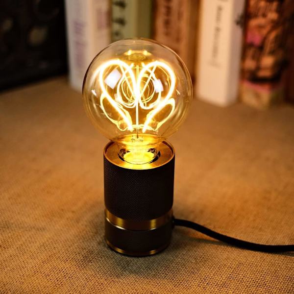 LED-lamput Vintage-lamppu 4W himmennettävä antiikkinen Edison Led-hehkulankamppu 220/240V G95 Sydämenlämpö hehku (Kultainen) [Energialuokka G]