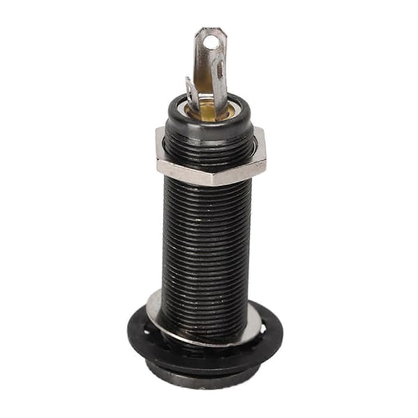 Gevind Jack Udskiftning Messing Lige Output Endepin til Elektrisk Guitar Bas Gun Sort